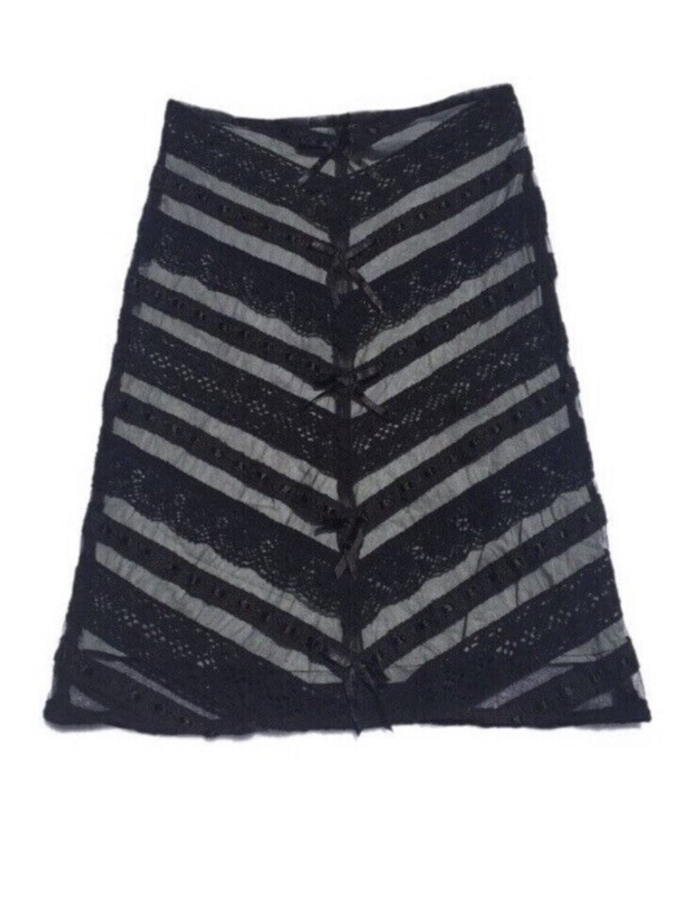 Y2k Black Bow Persaman New York Skirt Size 6